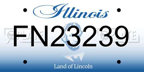 FN23239 Illinois License Plate