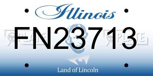 FN23713 Illinois License Plate