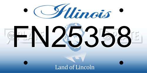 FN25358 Illinois License Plate