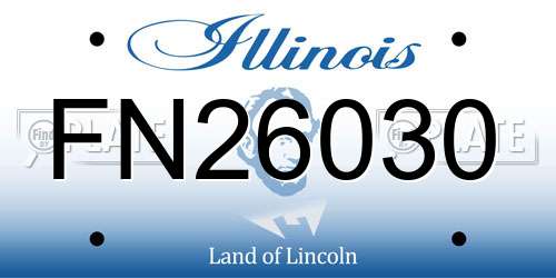 FN26030 Illinois License Plate