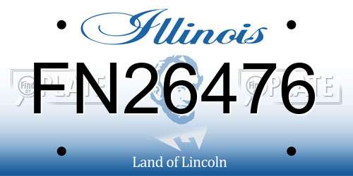 FN26476 Illinois License Plate