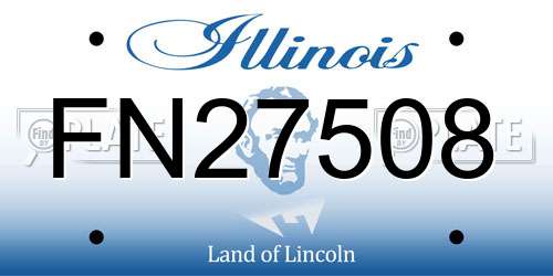 FN27508 Illinois License Plate