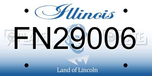 FN29006 Illinois License Plate