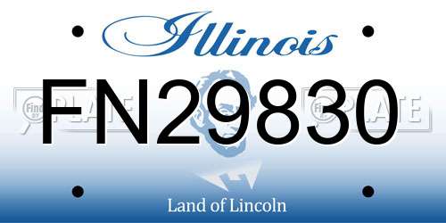 FN29830 Illinois License Plate
