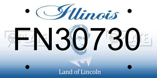 FN30730 Illinois License Plate
