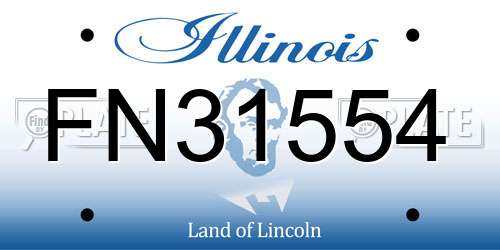 FN31554 Illinois License Plate
