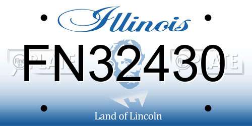FN32430 Illinois License Plate