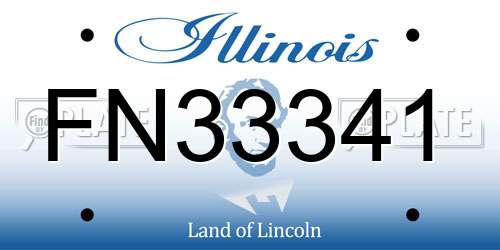 FN33341 Illinois License Plate