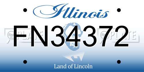 FN34372 Illinois License Plate