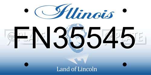 FN35545 Illinois License Plate