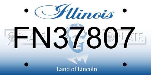 FN37807 Illinois License Plate