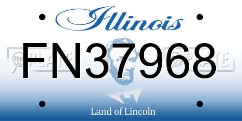 FN37968 Illinois License Plate