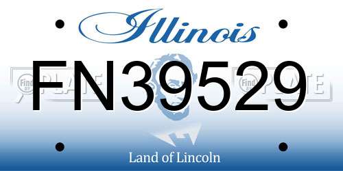FN39529 Illinois License Plate