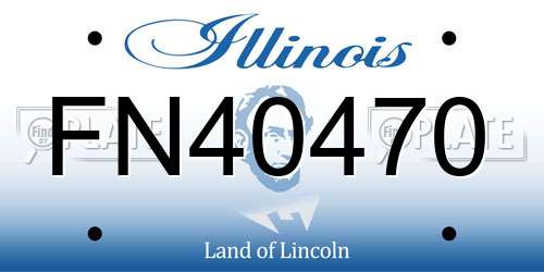 FN40470 Illinois License Plate