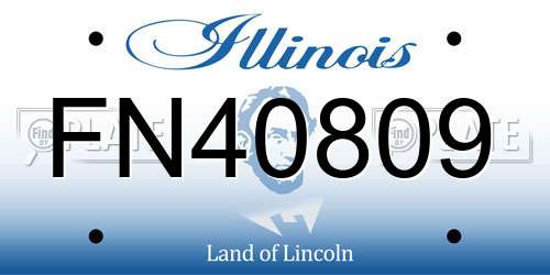 FN40809 Illinois License Plate