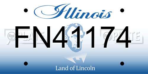 FN41174 Illinois License Plate