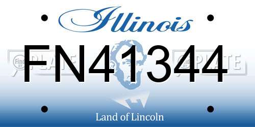 FN41344 Illinois License Plate