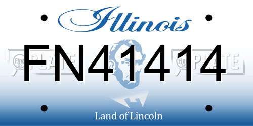 FN41414 Illinois License Plate