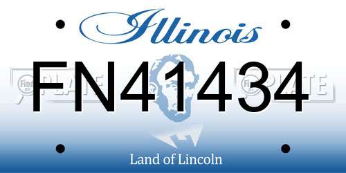FN41434 Illinois License Plate