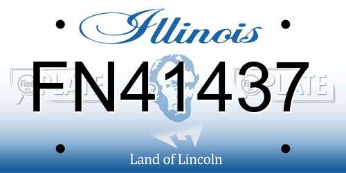 FN41437 Illinois License Plate