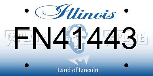 FN41443 Illinois License Plate