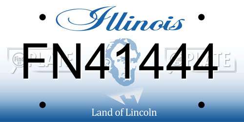FN41444 Illinois License Plate