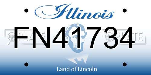 FN41734 Illinois License Plate