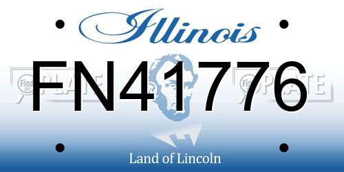 FN41776 Illinois License Plate