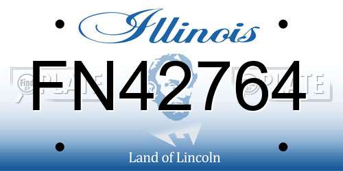 FN42764 Illinois License Plate