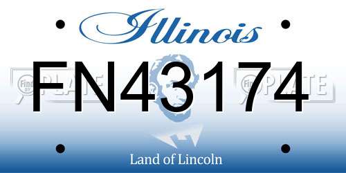FN43174 Illinois License Plate