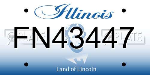 FN43447 Illinois License Plate