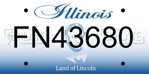FN43680 Illinois License Plate