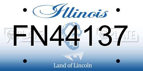 FN44137 Illinois License Plate