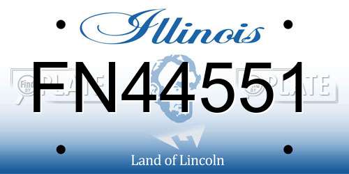 FN44551 Illinois License Plate