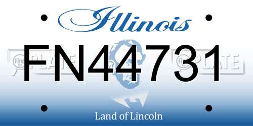 FN44731 Illinois License Plate