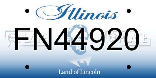 FN44920 Illinois License Plate