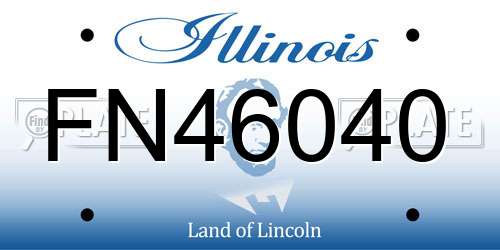 FN46040 Illinois License Plate