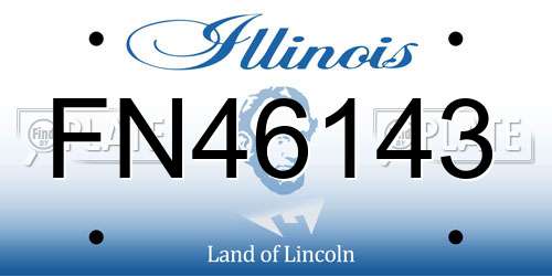 FN46143 Illinois License Plate