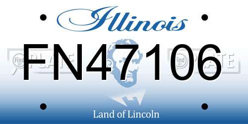 FN47106 Illinois License Plate