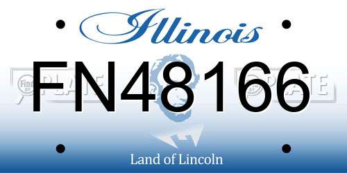 FN48166 Illinois License Plate