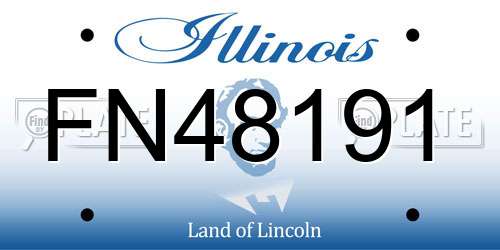 FN48191 Illinois License Plate