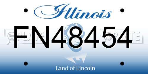 FN48454 Illinois License Plate