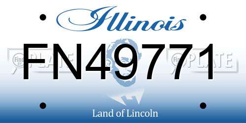 FN49771 Illinois License Plate