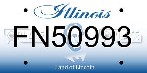 FN50993 Illinois License Plate
