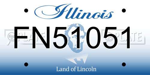 FN51051 Illinois License Plate