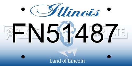 FN51487 Illinois License Plate