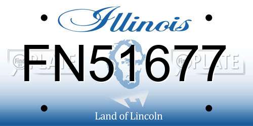 FN51677 Illinois License Plate