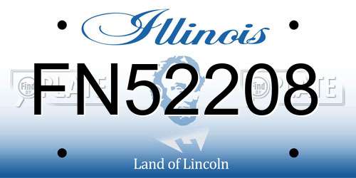 FN52208 Illinois License Plate