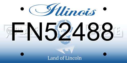 FN52488 Illinois License Plate