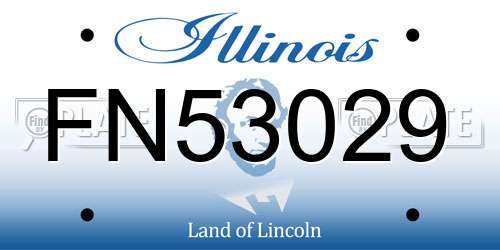 FN53029 Illinois License Plate